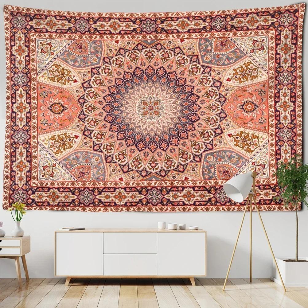Bohemian Style Hippie Tapizzie Art Aesthetic Living Room Home Decor Vintage Illustration Tapestry Wall Hanging
