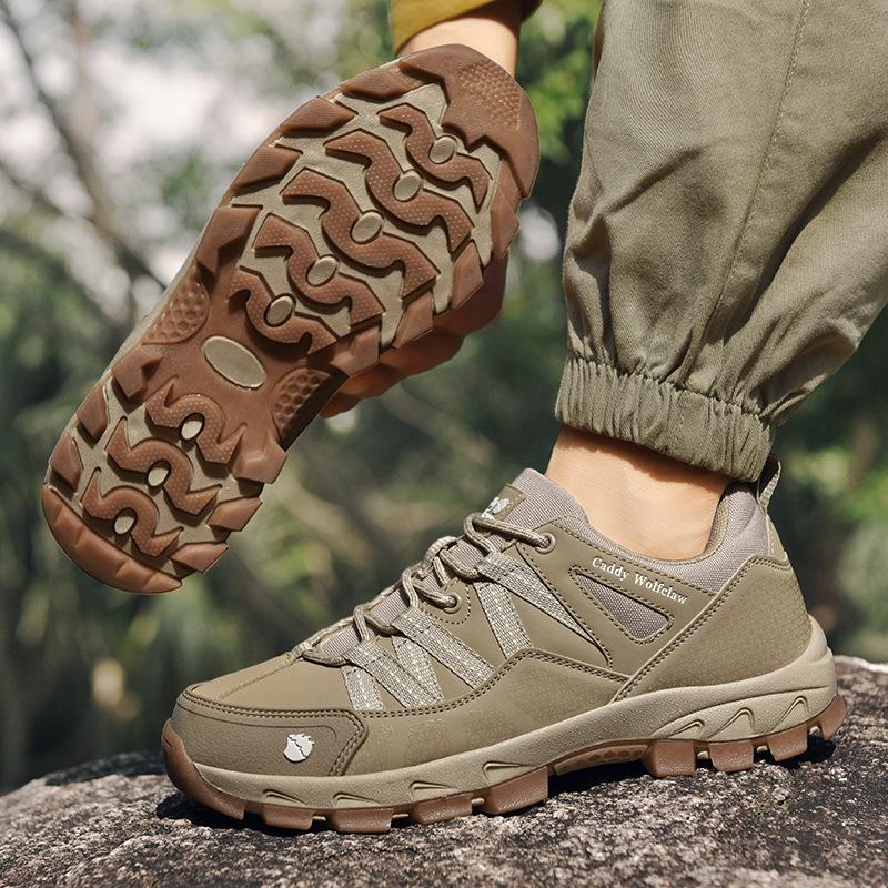 Cardi Wolf Claw Casual Outdoor Men's Shoes Beef Tendon Sole Non-slip Middle-aged Wear-resistant Dad Shoes Autumn and Winter Lightweight Travel Shoes