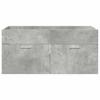 Washbasin Cabinet with Storage Concrete Grey Wood Based Material