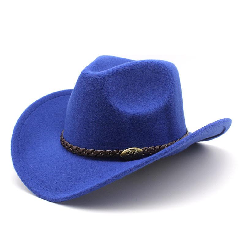 Western Cowboy Hat For Men With Wool Blend For Outdoor Riding And Sun Protection