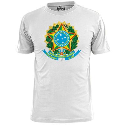 T-shirt Uomo Emblema Stemma del Brasile Bandiera
