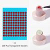 40Pcs Transparent Glass Nail Art Display Showing Polish Color Board Tips Tools