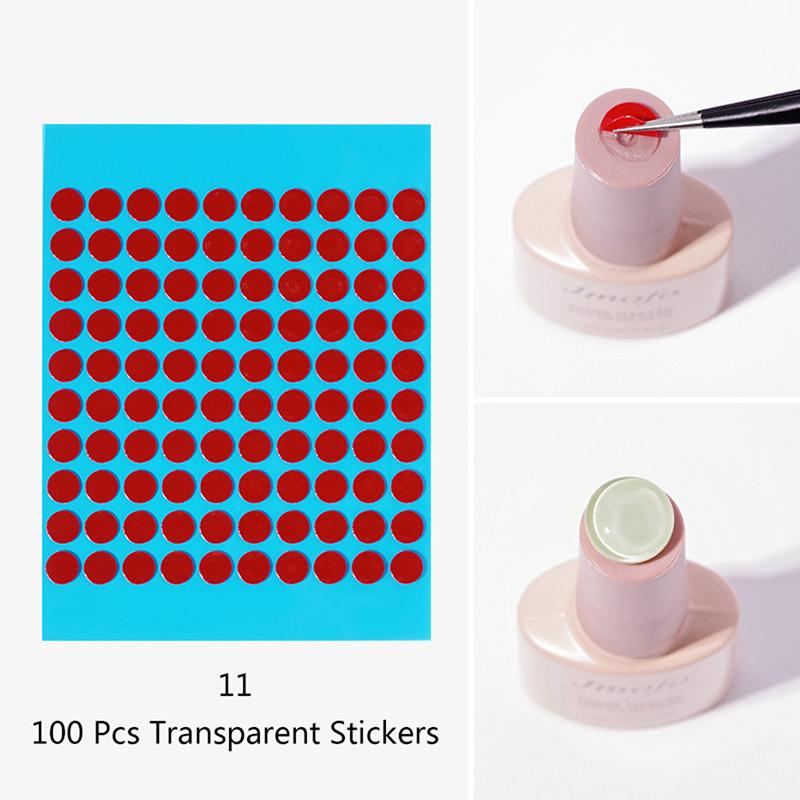 40Pcs Transparent Glass Nail Art Display Showing Polish Color Board Tips Tools