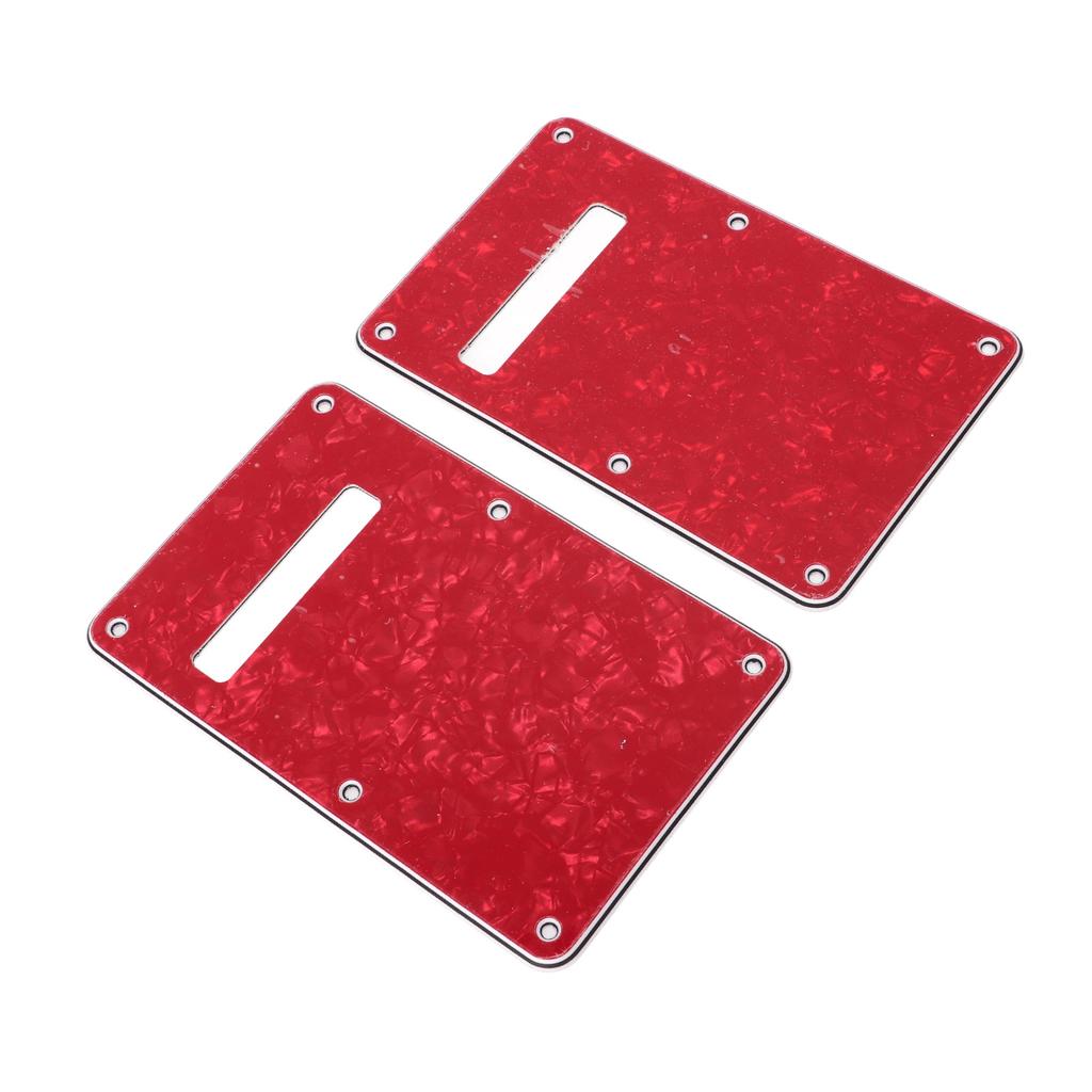 2Pcs Electric Guitar Backplate Guitar Cavity Cover Plate Pickguard PVC for Replacement Black
