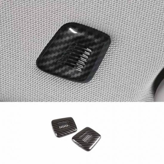 For BMW X5 X6 F15 F16 2014-2018 Car Roof Microphone Horn Cover Trim Carbon Fiber
