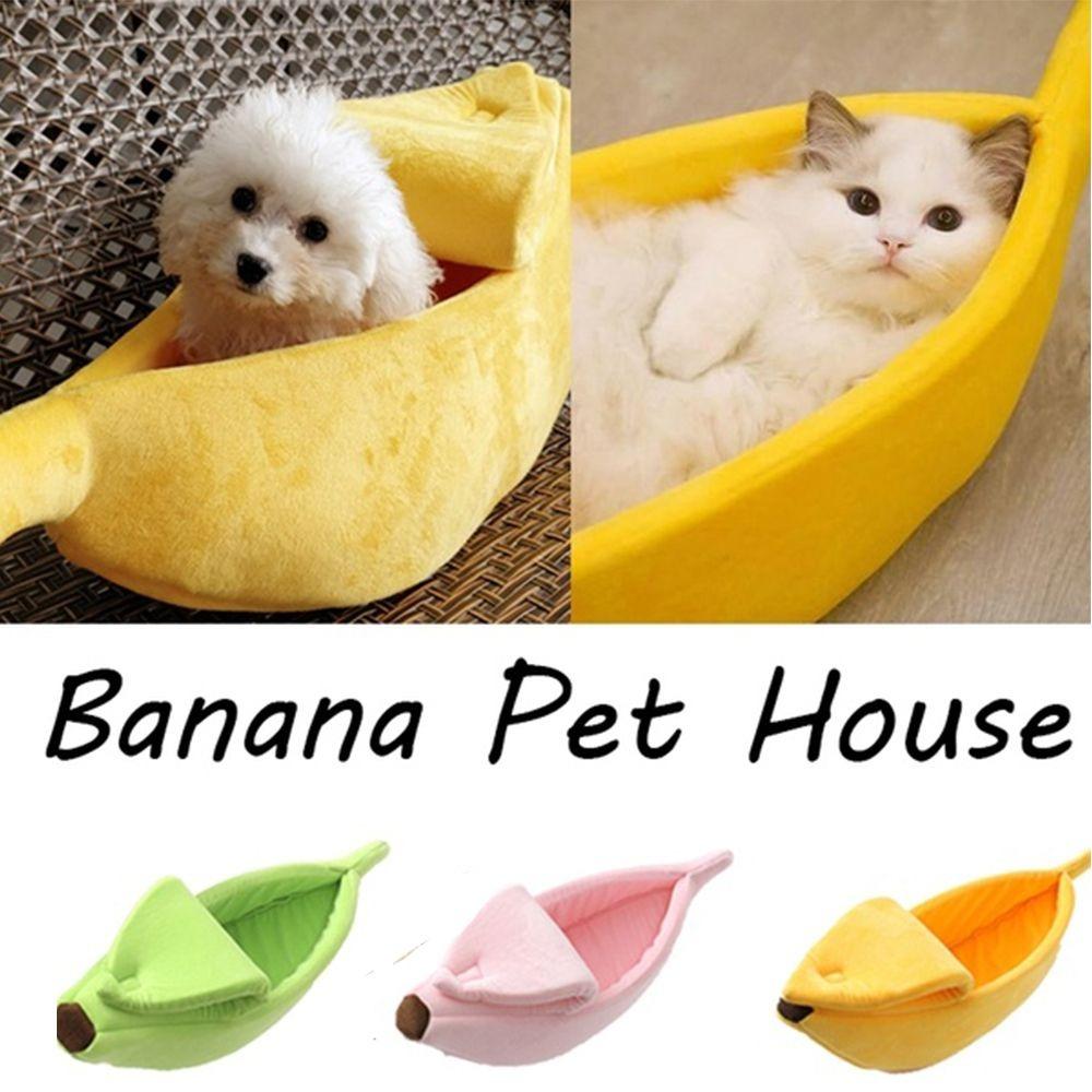 Portable Banana Cat Bed Pet Basket Cat Mat Beds Durable Banana Cat House Dog Cushion Supplies