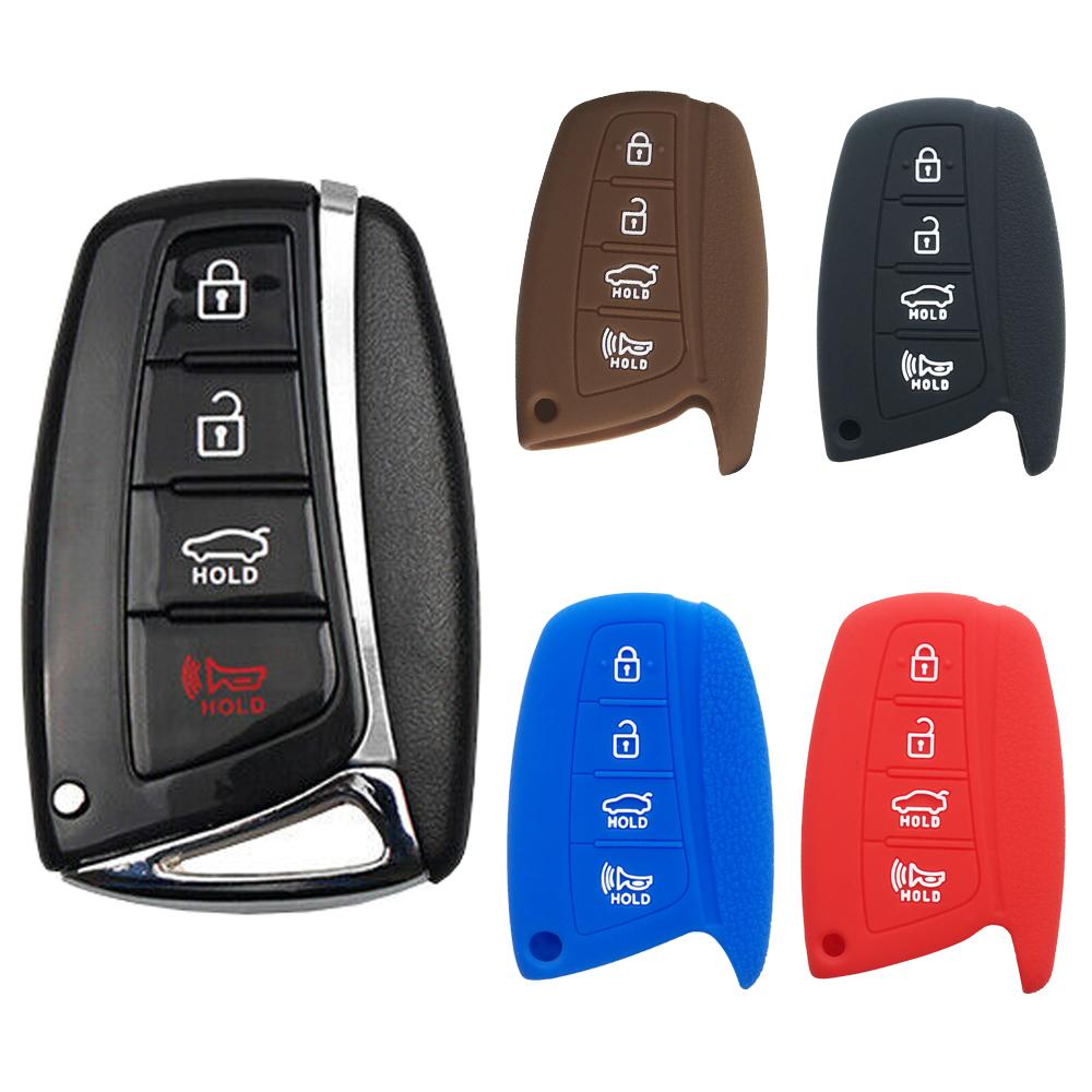 Remote Silicone Car Key Holder Shell Fob For Hyundai Grand Santa Fe Genesis Grandeur HG Ix45 Elantra Accent Key Cover Control