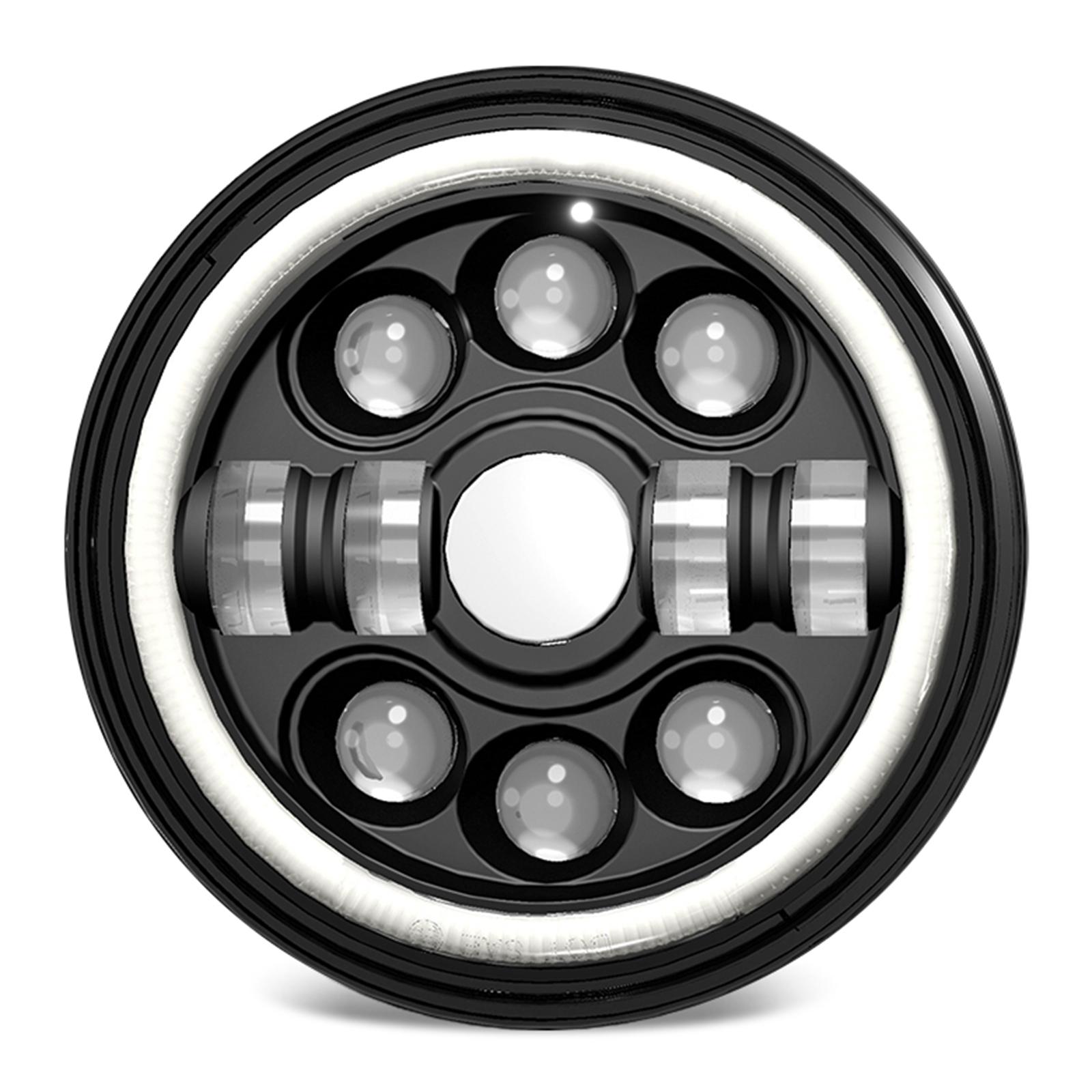 

R7 Подвійне Ангельське Око 7 Дюймів H4 Світлодіодна Фара 4 Режими IP67 Водонепроникна Дальнє Ближнє Світло Автомобільна Лампа для Водіння з З єднувальним Кабелем Type A