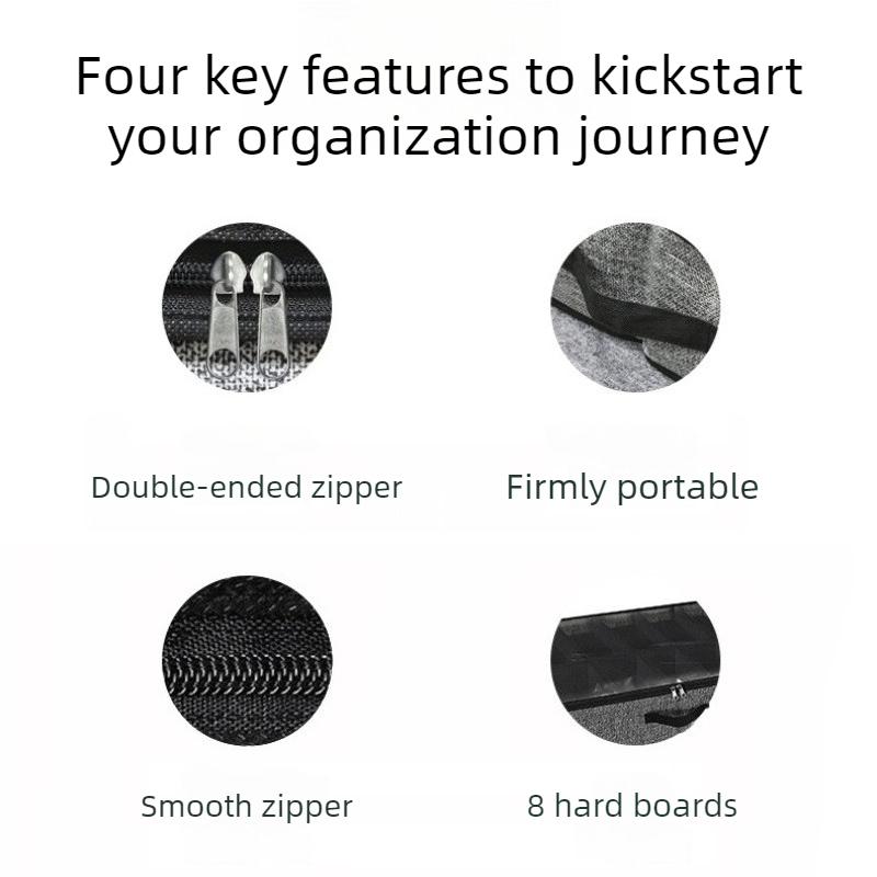 1/2 Pcs Collapsible Non-Woven Shoe Storage Box Transparent Shoe Organizer Bag Shoes Closet Storage Container with Compartments