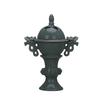 Song Dynasty Ru Kiln Celadon Double-Ear Dragon Incense Burner with Spur Marks - Antique Imitation Porcelain Collectible