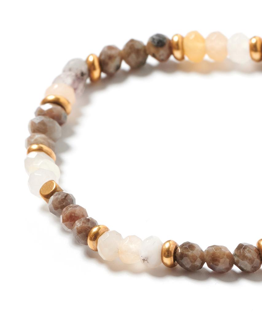 Polalita Brown Beige Stone Bracelet (Plt-Br-021_Br)