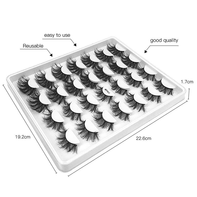 False Eyelashes Curly Multi -Layered Three -Dimensional Imitation Mink Hair Cross Thick Messy Eyelashes