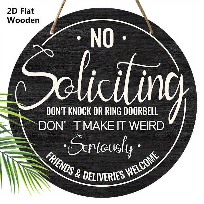 

Деревянная табличка «Не предлагать» для декора входных дверей - Уникальная декоративная табличка для дома, офиса, магазина 20cm/7.87in чёрный