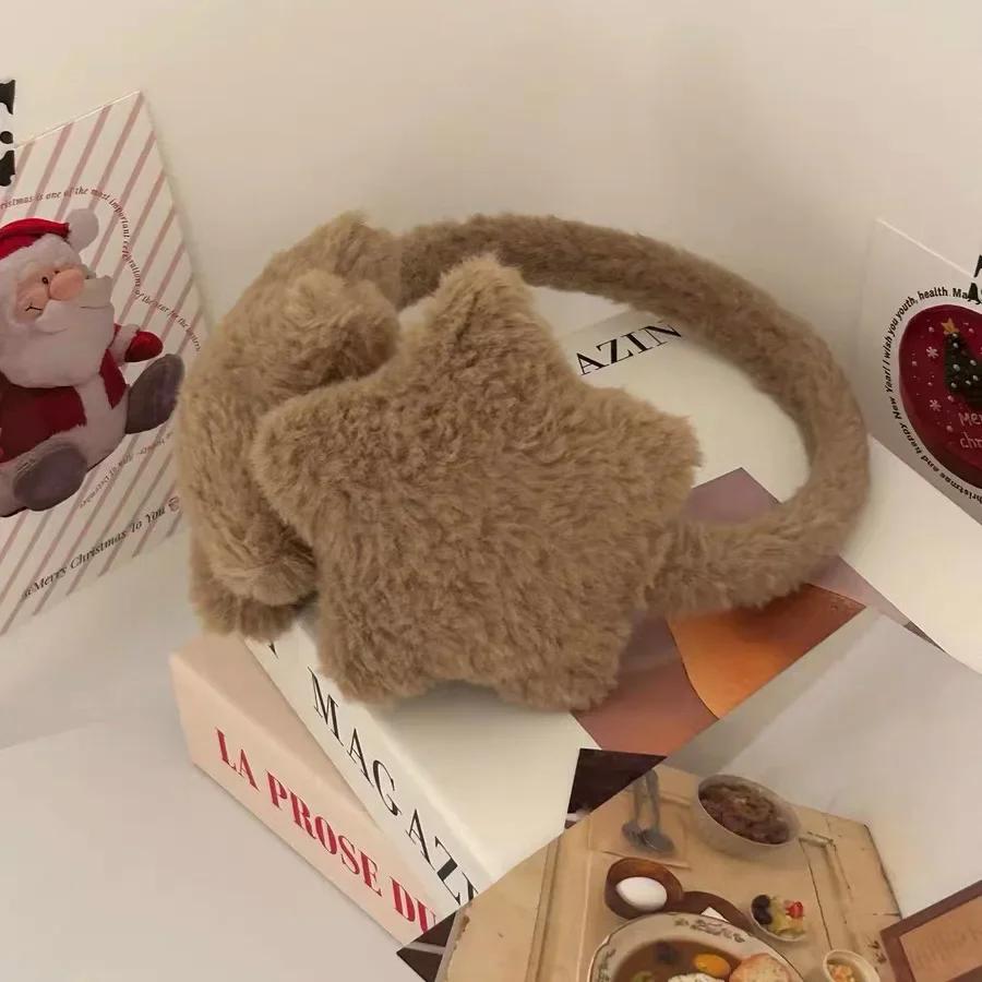 

Зимние теплые утолщенные наушники со звездами, женские милые полосатые шарфы, японские женские наушники JK, велосипедные наушники, аксессуары Y2k