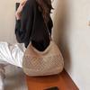 Simple Weave Tote Bag Large Capacity Summer Beach Straw Handbag Casual Bohemian Shoulder Bag  Girls