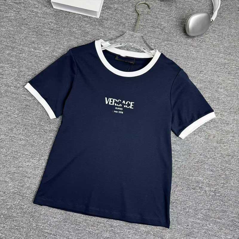 VE Brand Women's Spring Summer Casual Loose Fit Letter Print T-Shirt
