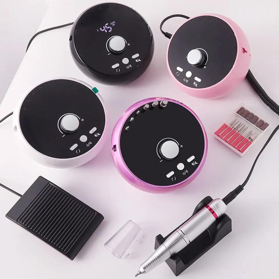 45000RPM Electric Nail Machine Nail Drill Professional Manicure Machine With Brushless Motor Nail Grinding Machine Set Nail Polishing Equipment