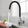 Kitchen Sink Faucet Silicone Hot and Cold Water Faucet Universal Rubber Tube Tap Black 360° Rotating Kitchen Accessories