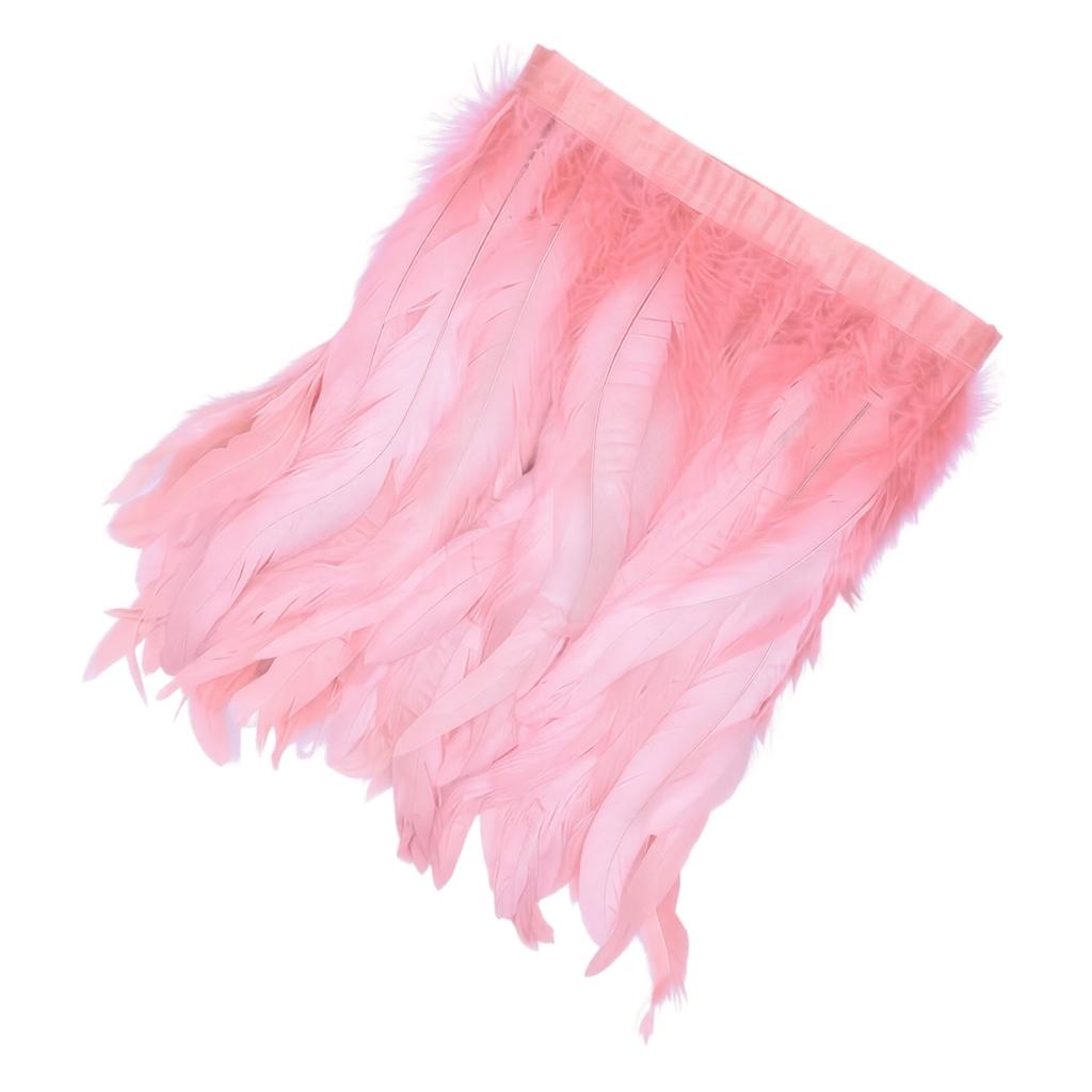 1 Meter Natural Large Feather Trim for Down Jackets, Shawls and Party Decorations