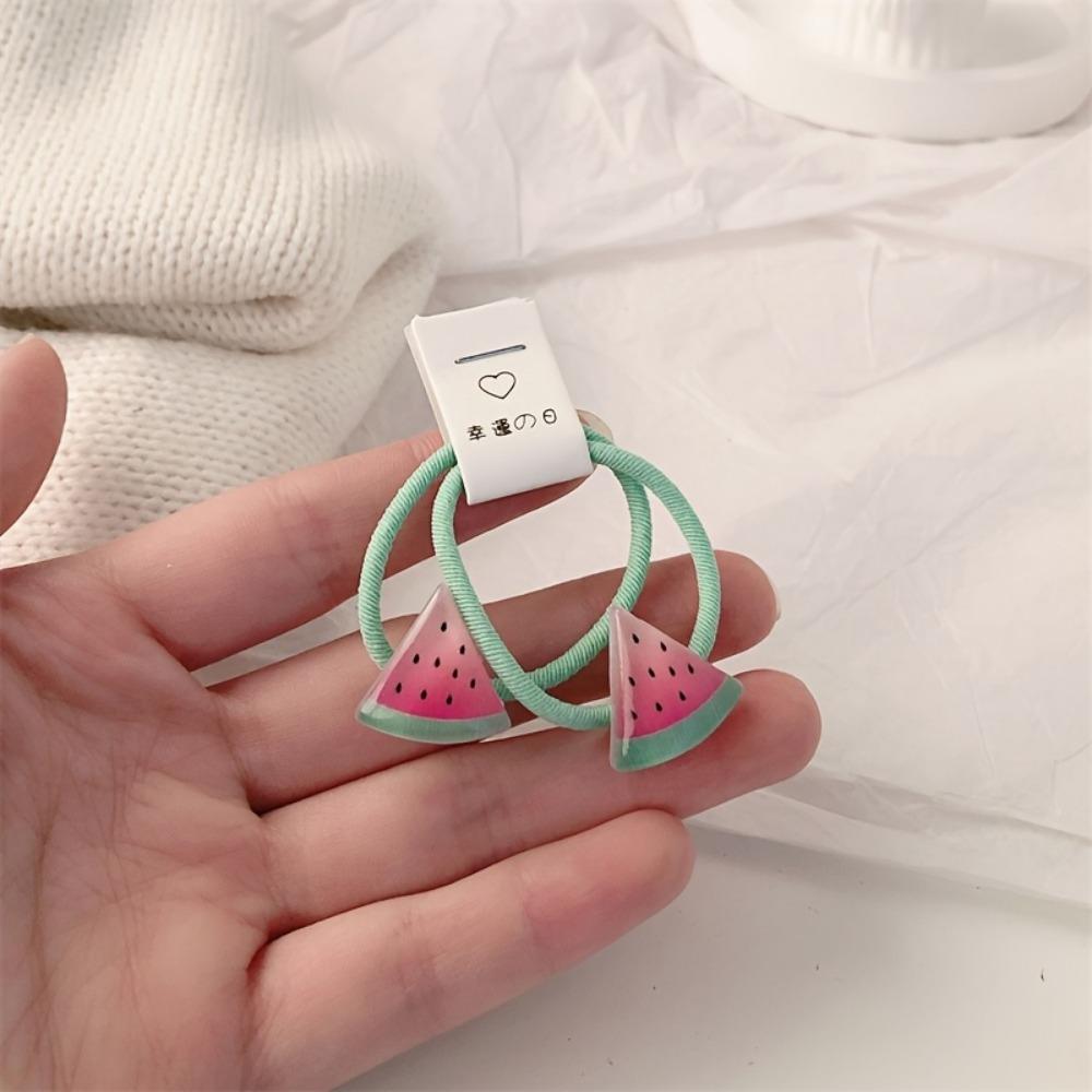 2/10pcs Bohemia Children's Carrot Head Rope Female Korean Cute Fruit Headwear Hair Tie Rubber Band Cherry Hair Rope