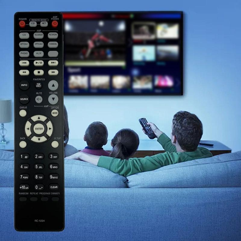 Ergonomic Remote Control for RC1234 TV with Enhances Comfortable Grip ABS Intuitive Button Layout for Easy Daily Use