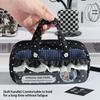 Plaid Polka Dot Lace Pencil Case Large Capacity Multi Compartment Clear Itabag Handheld Pen Bag