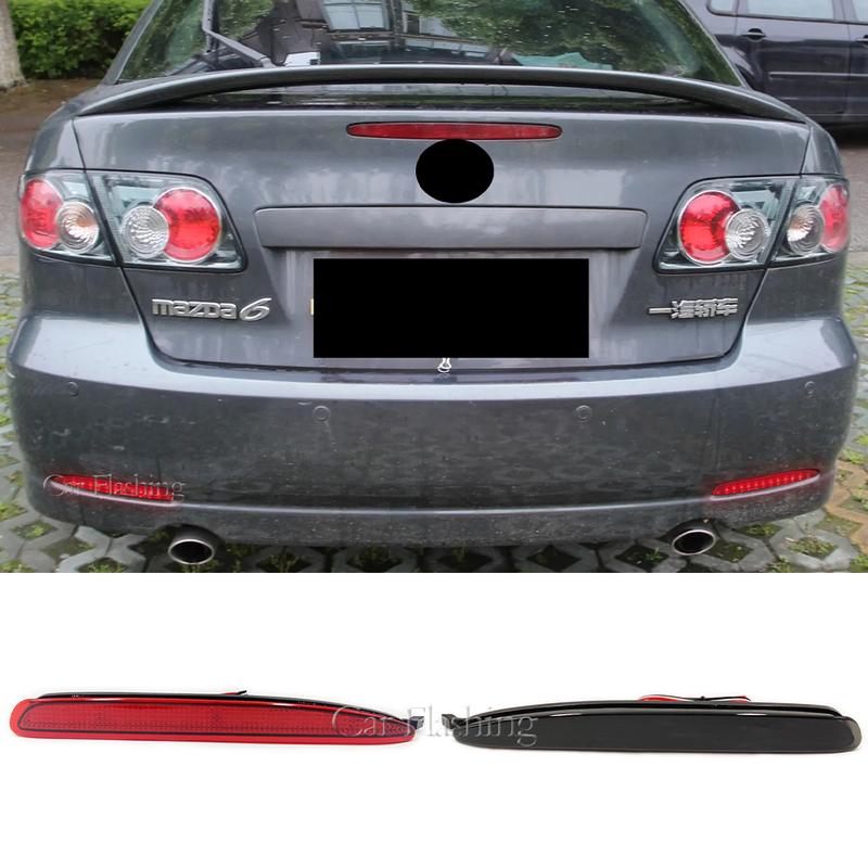 Car Flashing 1 Set For Mazda 6 2003 2004 2005 2006 2007 2008 LED Rear Bumper Reflector Brake Stop Light Running Lamp