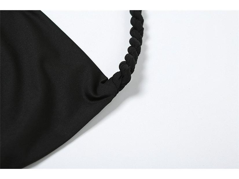 Rochie Maxi Bodycon Ruched Fără Spate cu Gât Legat, pentru Femei, Primăvară/Vară 2026, pentru Vacanță și Plajă.