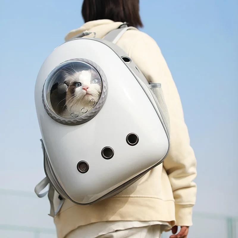 Pet Outgoing Portable Transparent Portable Bag Cat Breathable Space Module Backpack Large Capacity Side Opening a Backpack
