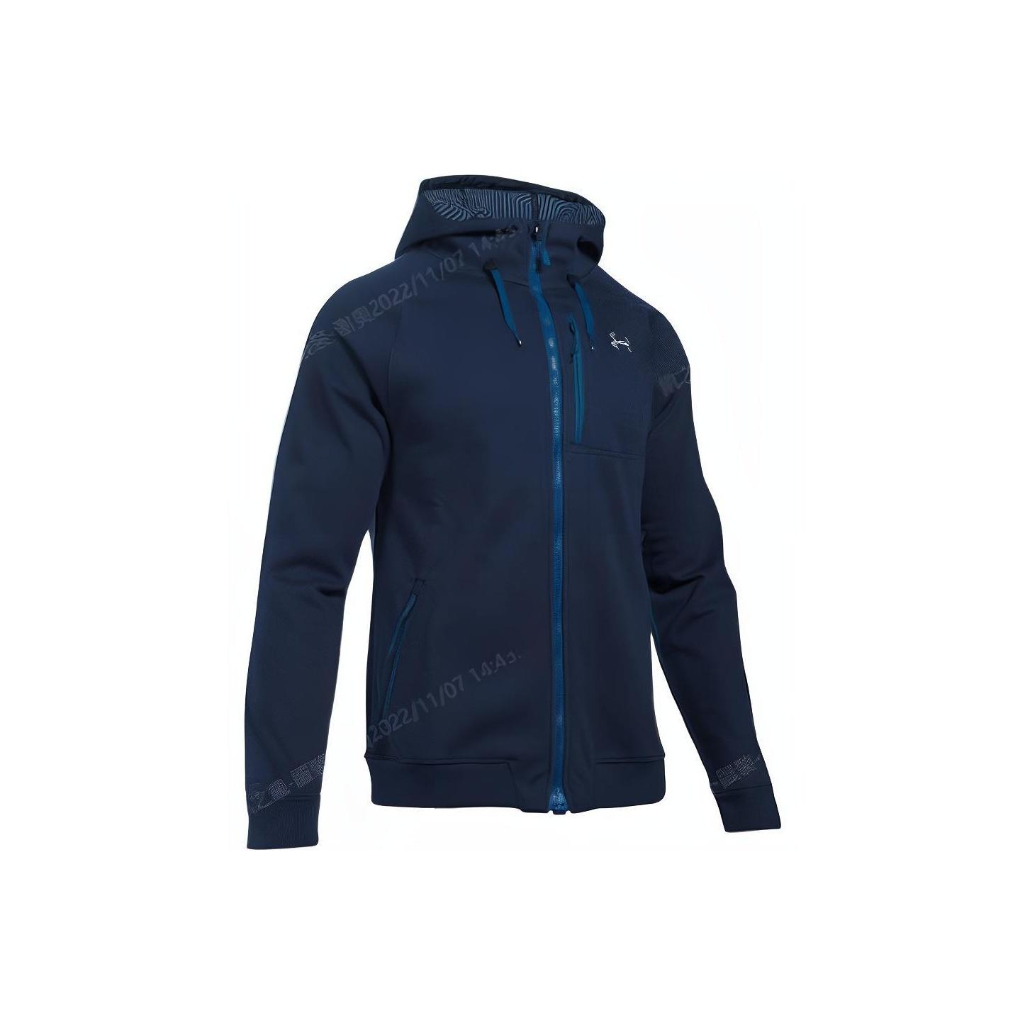 Under Armour Storm ColdGear Dobson Wasserdichte Kapuzen-Warm-Sportjacke Herrenjacke Dunkelblau 1246888-410 L blue