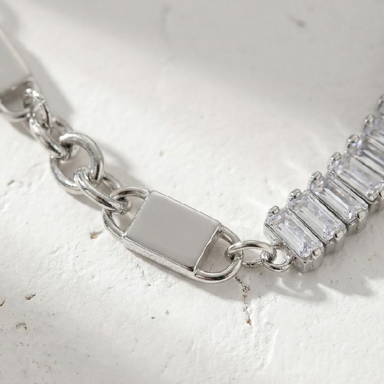Contemporary Zircon Chain Necklace Adjustable Collarbone Chain Jewelry Suitable For All Season And Outfits