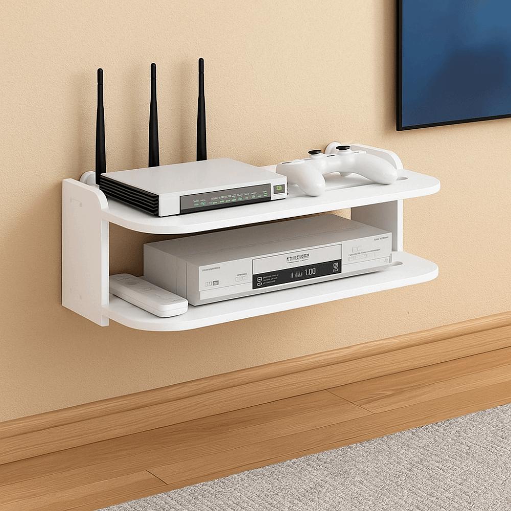 Strong Load-Bearing 2 Layer Wall Shelf 2/3 Layers WiFi Router Storage Holder  Power Strip