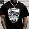 Men's And Women's T-shirt Summer Moto Cotton Tee A Close Up Of A Motorcycle Badge Short-sleeved