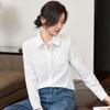 Spring Autumn 100% Cotton Tops Ladies Long Sleeve Office Slim Sweet White Shirts Business Women's Shirt