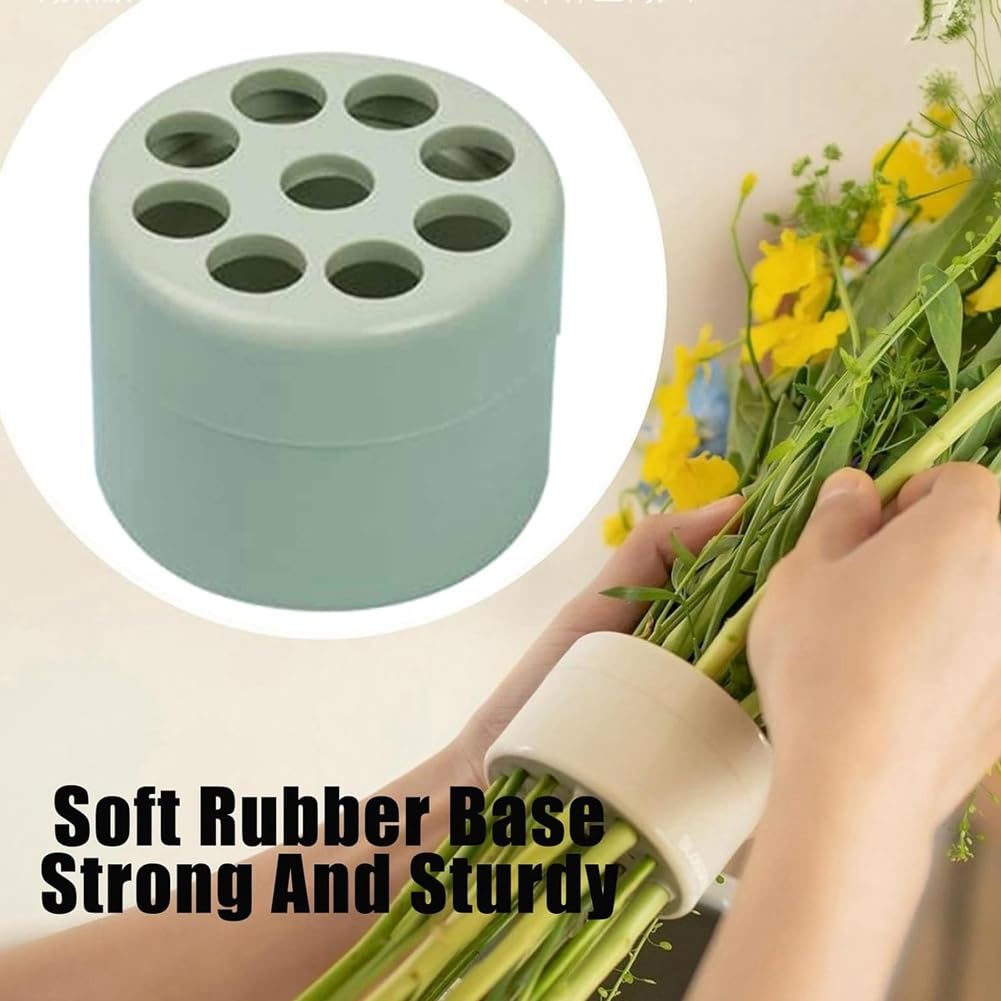 7cm Flower Arranger for Large and Small Flower Stems Reusable Bouquet Stand Spiral Flower Stem Holder ABS +TPE Flower Arranger