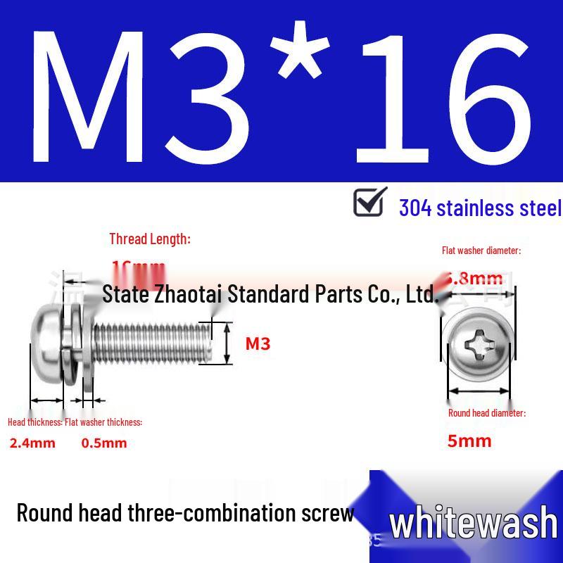 304 Stainless Steel Small Pan Head Phillips Screw