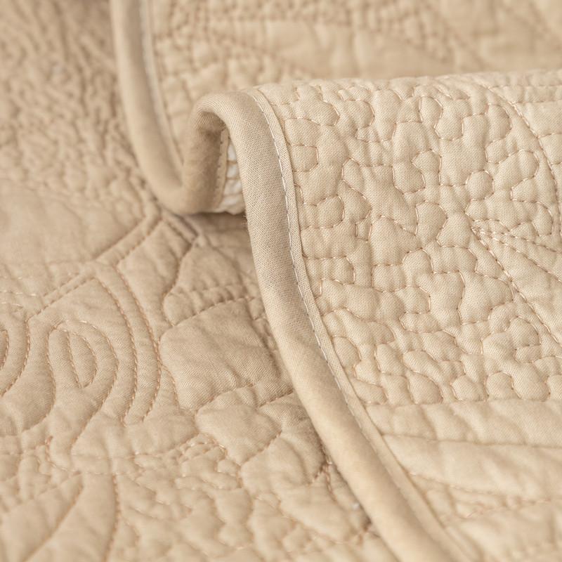 Four Seasons Universal Cotton Quilted Embroidered Leaf Sofa Cushion Solid Color Modern Non-slip Sofa Cushion Towel