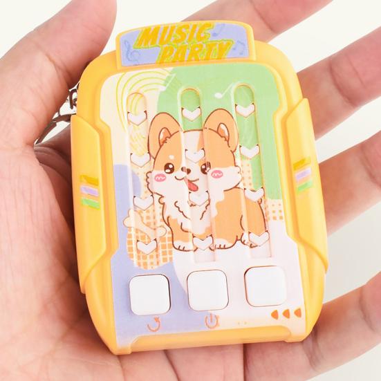 Fast Push Rhythm Game Machine with Music Light Stress Relief Electric Handheld Musical Challenge Toy Kids Adults