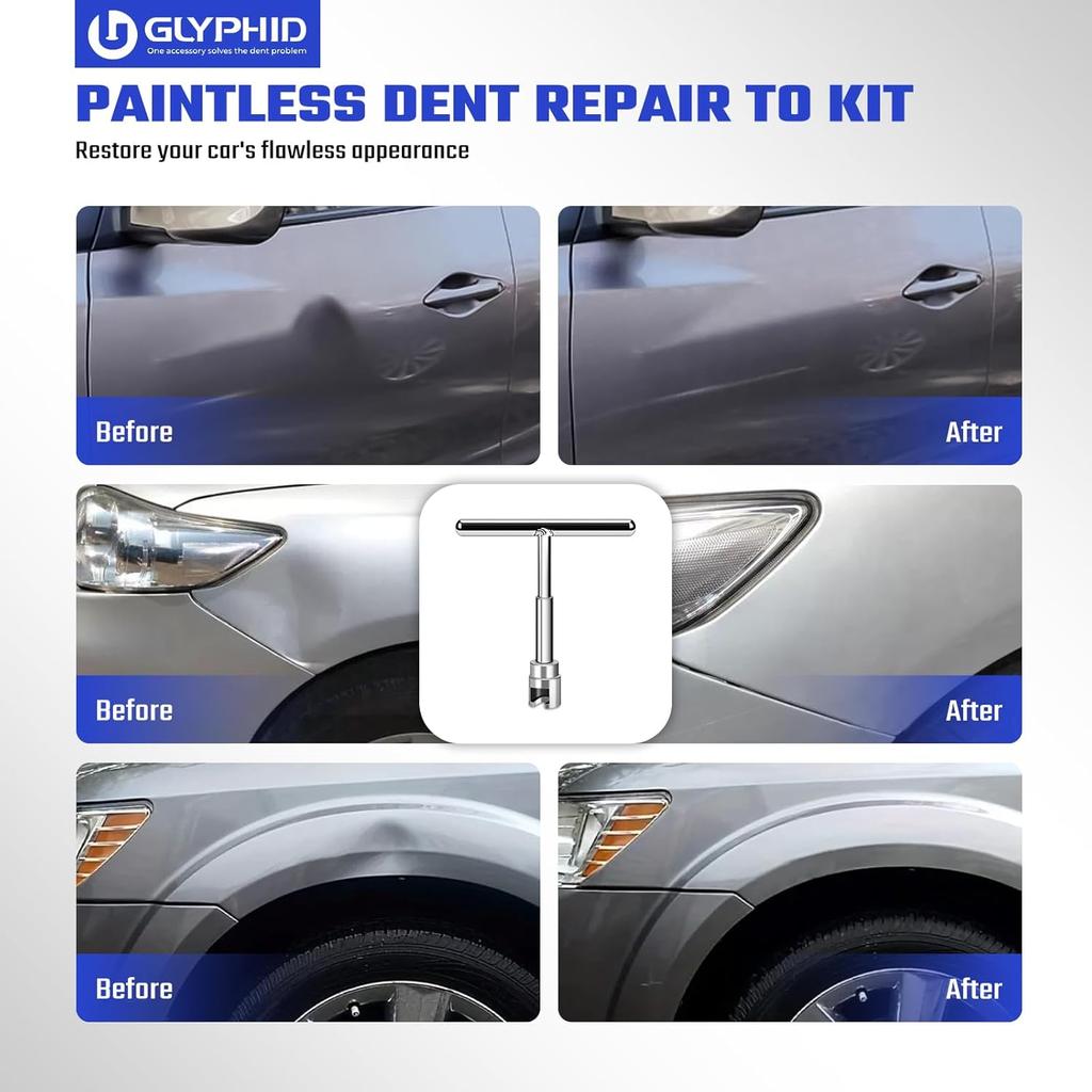 Car Dent Repair Removal Kit Small Paintless Auto Body Puller Remover Tool Tools,28Pcs Dent Pull Kits,Dent Remover Tool For Car Door Dents Hail Damage