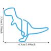 100Pcs Dinosaur Shape Funny Paper Clips Plastic-coated Metal Cute Paperclips  Scrapbook Making