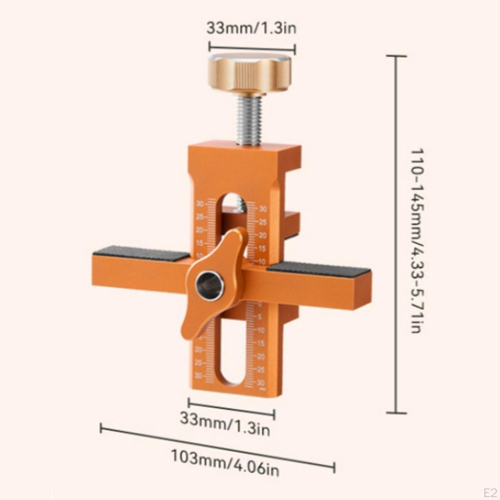 Cabinet Door Installation Positioner Mounting Jig Sturdy with Drill Multifunctional Easily