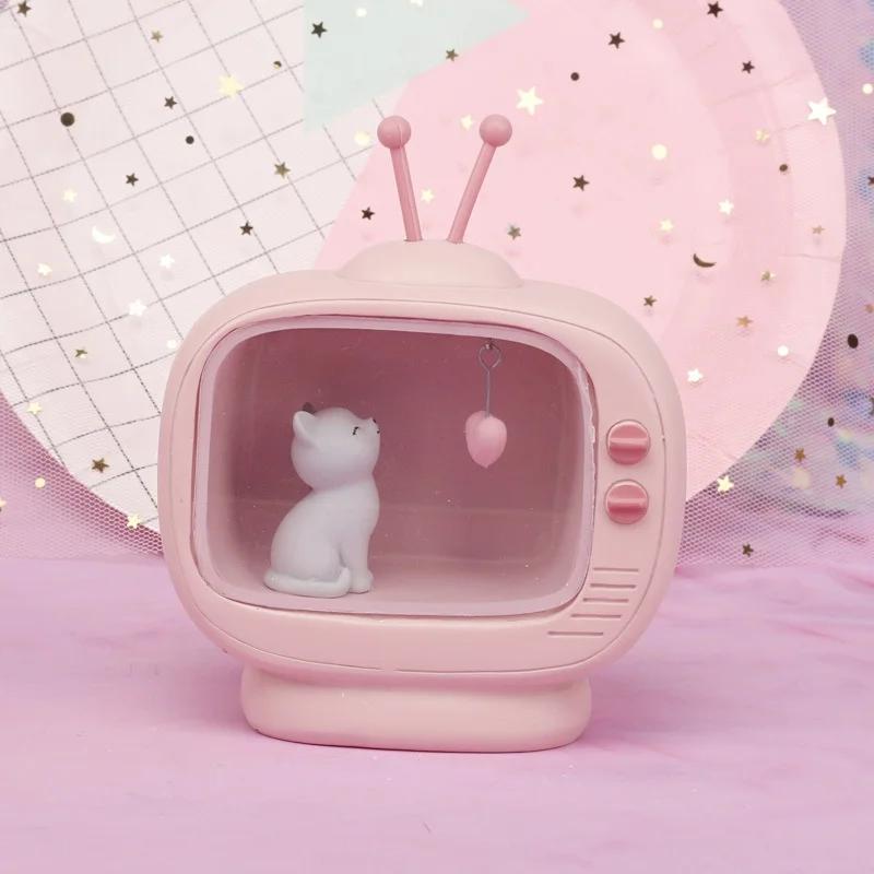 

Creative groceries Girls Heart Radio Night Cat Decoration Night Light Student Gifts Home Decoration Crafts Love section