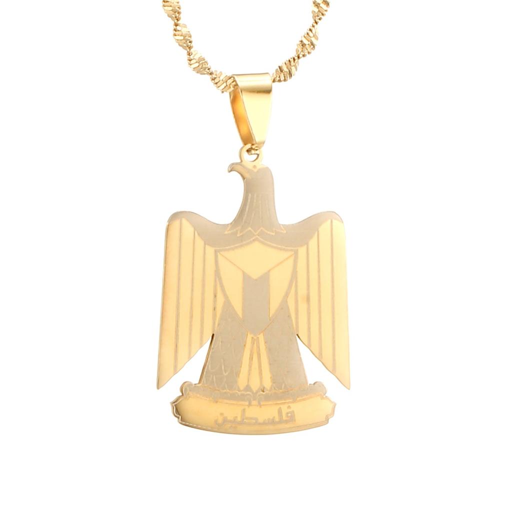 Collar Colgante de Palestina Para Hombres Mujeres Árabe Africano Acero Inoxidable Collares Amuleto