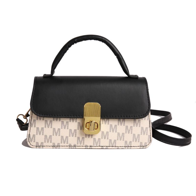 

Женская ретро сумка через плечо с цветными блоками - Простая, шикарная квадратная сумочка белый