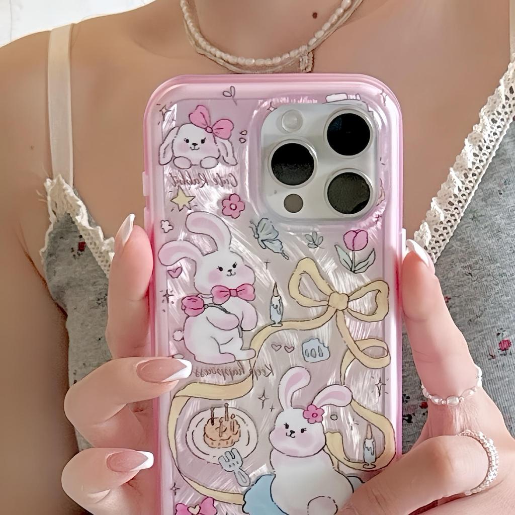 Adorable Cartoon Cat iPhone 17/16PRO Protective Case - Full Coverage, Drop-Proof Design, Compatible with 15/14P Models