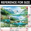 1pc Charming Fairyland Background with Mountains  Lakes  Waterfalls  Swans and Flowers - Dreamy Natural Scenery  Home Decoration