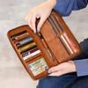 Women's RFID Anti-theft Retro Oil Wax Leather Wallet 2024 - Large Capacity Handheld Bag