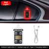 Solar Powered Car Neon Lights Suction Cup LED Ambient Light Car Neon Light  Front Rear Windows