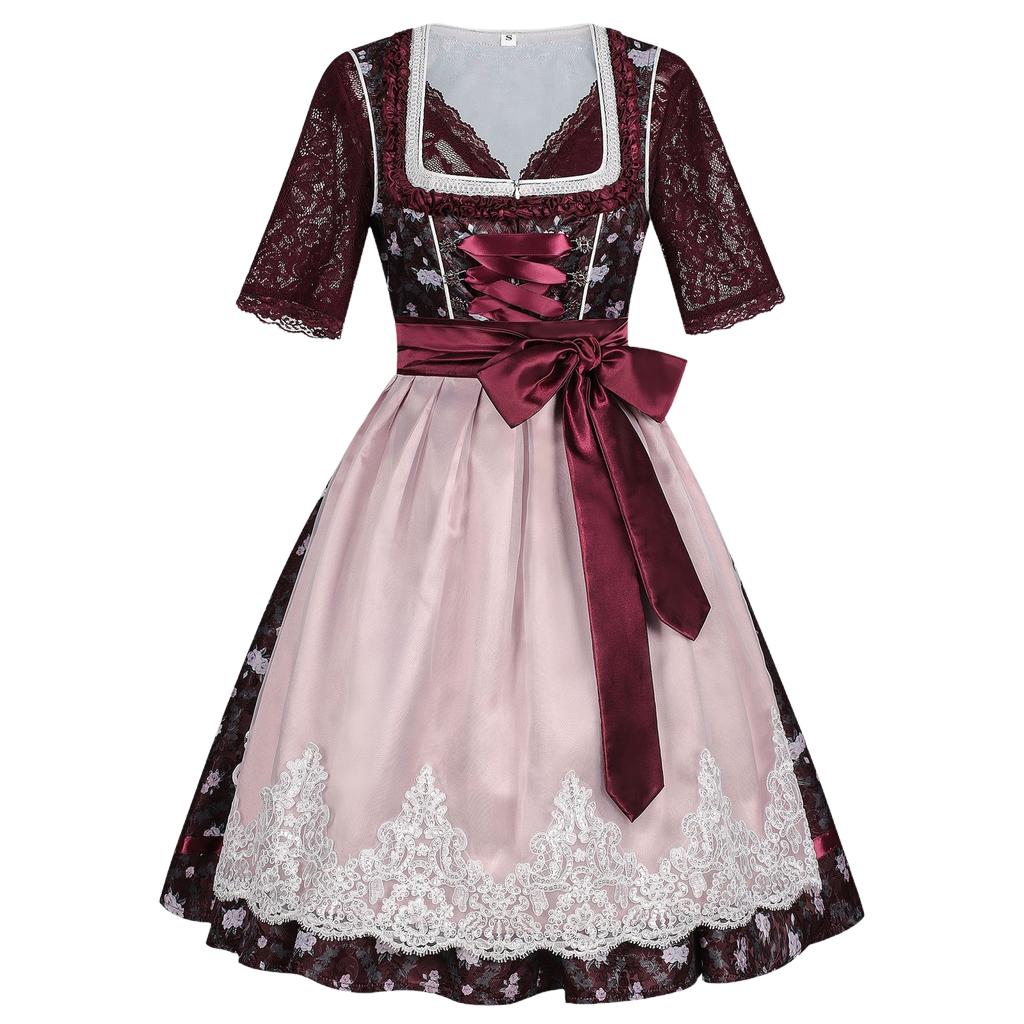 Dames Traditionele Duitse Oktoberfest Jurk Set met voor Festival Feest Kostuum