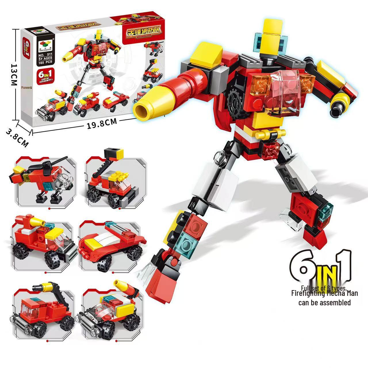 Supersonic Fighter Jet Robot Toy: Children s Plastic Building Blocks Set